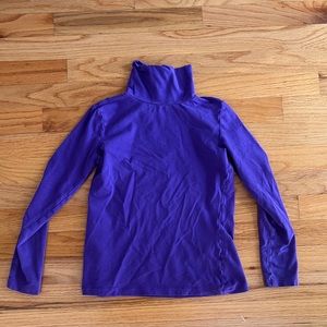 Purple Cherokee turtleneck top.